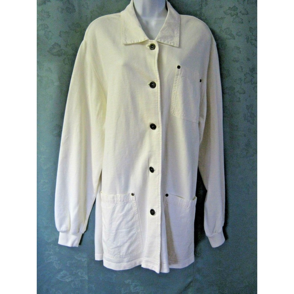 VTG 90's Sof Wear Size Small Tunic Length Oversized Coat NWT Soft 100% Cotton